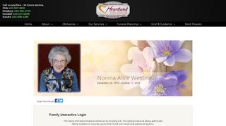 
                            6. Norma Westman Login - Olds, Alberta | Heartland Funeral Services