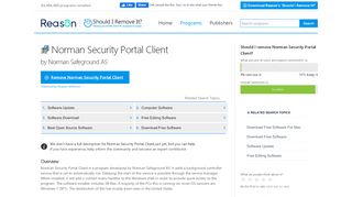 
                            10. Norman Security Portal Client - Should I Remove It?