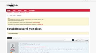 
                            10. Norsk Bildelkatalog nå gratis på nett. - Club Honda Norge