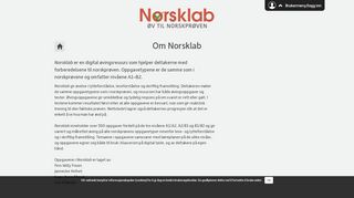 
                            2. Norsklab: Om Norsklab