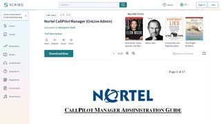 
                            11. Nortel CallPilot Manager (OnLine Admin) | Email | Networks - Scribd