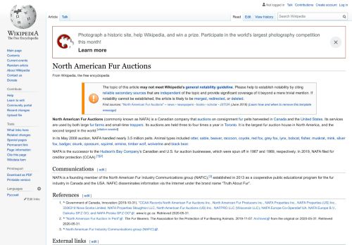 
                            10. North American Fur Auctions - Wikipedia