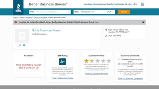 
                            6. North American Power | Better Business Bureau® Profile