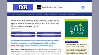 
                            3. North Eastern Railway Recruitment 2019, 1581 Apprentice & Gateman ...