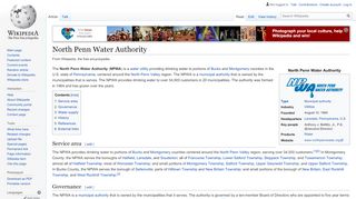 
                            9. North Penn Water Authority - Wikipedia