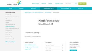 
                            11. North Vancouver School District 44 - Careers | Make a Future