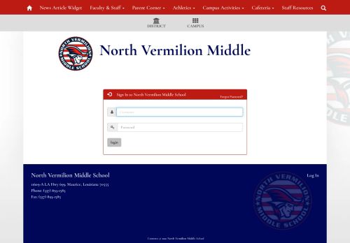
                            4. North Vermilion Middle School - Site Administration Login