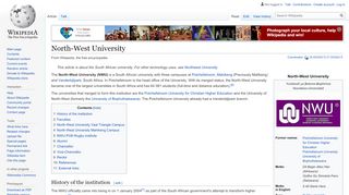
                            12. North-West University - Wikipedia