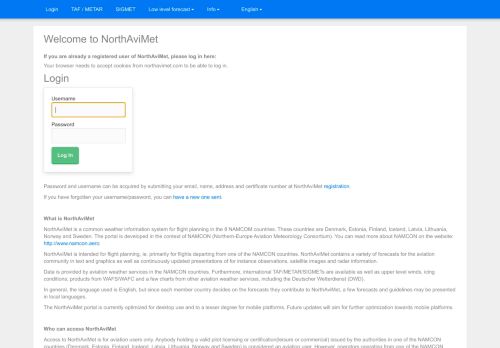 
                            13. NorthAviMet: Login
