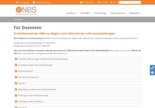 
                            5. Northern Business School: Für Dozenten - Prüfungen - NBS Northern ...