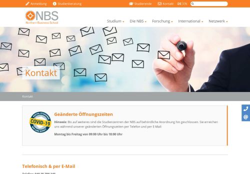 
                            3. Northern Business School: Service - Kontakt - NBS Northern Business ...