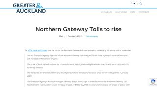 
                            11. Northern Gateway Tolls to rise - Greater Auckland