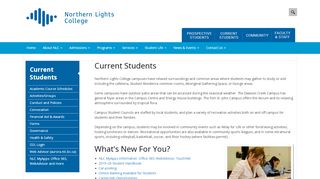 
                            3. Northern Lights College > Current Students