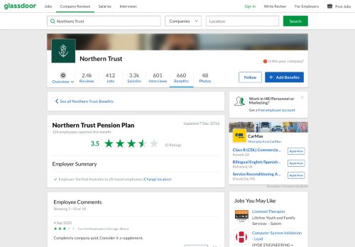 
                            10. Northern Trust Employee Benefit: Pension Plan | Glassdoor.co.in