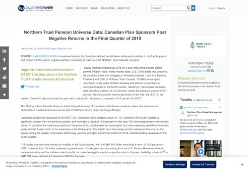 
                            8. Northern Trust Pension Universe Data: Canadian Plan Sponsors Post ...