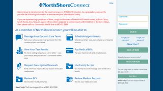 
                            10. NorthShoreConnect - Login Page