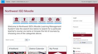 
                            11. Northwest ISD Moodle