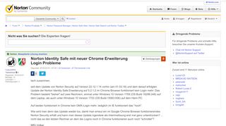 
                            13. Norton Identity Safe mit neuer Chrome Erweiterung Login Probleme ...
