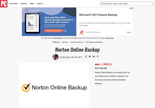 
                            8. Norton Online Backup First Looks - Review 2017 - PCMag UK