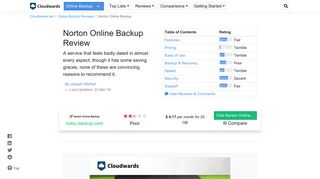 
                            7. Norton Online Backup Review - Updated 2019 - Cloudwards