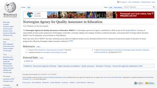 
                            6. Norwegian Agency for Quality Assurance in Education - Wikipedia