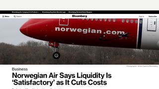 
                            10. Norwegian Air Seeks to Reassure on Cash Amid Winter Slowdown ...