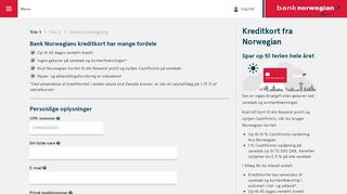 
                            13. Norwegian kreditkort – 0,- årsafgift - Bank Norwegian