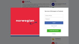 
                            13. Norwegian - Vi opplever dessverre tekniske problemer ved... | Facebook