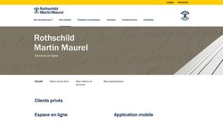 
                            4. Nos services en ligne – Banque privée Rothschild Martin Maurel ...