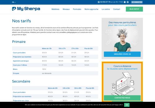 
                            6. Nos tarifs - My Sherpa