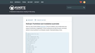 
                            11. NoScript: Positivliste nach Installation ausmisten ⋆ Kuketz IT-Security ...