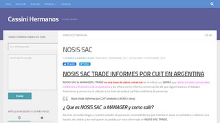 
                            5. NOSIS SAC ¿Que es? Como salir - Informe CUIT - TRADE - MANAGER