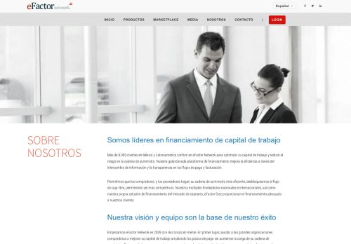 
                            8. Nosotros - eFactor Network | Leader in Working Capital Finance