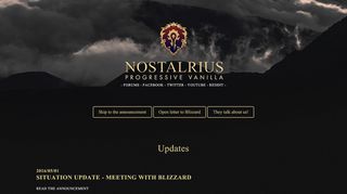 
                            1. Nostalrius Begins