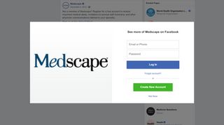 
                            9. Not a member of Medscape? Register for a free... - Facebook