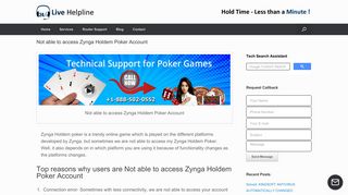 
                            7. Not able to access my Zynga Holdem Poker with Facebook