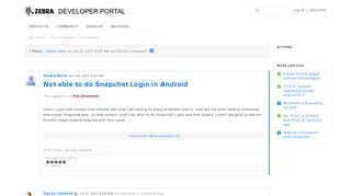
                            7. Not able to do Snapchat Login in Android | Zebra Technologies ...