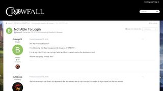 
                            5. Not Able To Login - Community Question & Answer - Crowfall ...