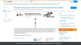 
                            10. Not able to login google admin account after disabling SSO vai ...