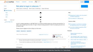 
                            11. Not able to login in sitecore..? - Stack Overflow