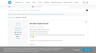 
                            8. Not able to login into iLO4 - HP Support Community - 3379337