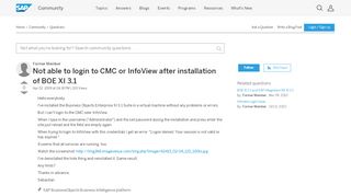 
                            6. Not able to login to CMC or InfoView after installation of BOE XI ...