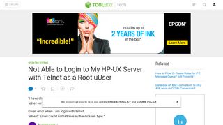 
                            10. Not Able to Login to My HP-UX Server with Telnet as a Root uUser