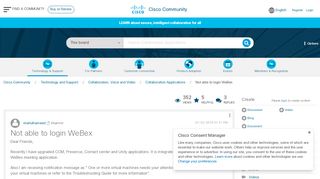 
                            7. Not able to login WeBex - Cisco Community