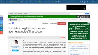 
                            8. Not able to register as a ca on incometaxindiaefiling.gov.in ...