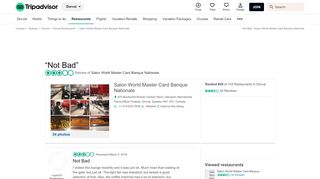 
                            9. Not Bad - Review of Salon World Master Card Banque Nationale ...