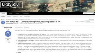 
                            11. NOT FIXED YET - Game launching offset, requiring restart to fix ...