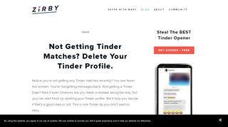 
                            6. Not Getting Tinder Matches? Delete Your Tinder Profile. — Zirby ...