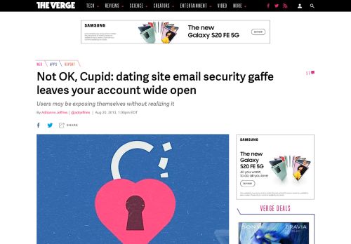 
                            10. Not OK, Cupid: dating site email security gaffe leaves your account ...