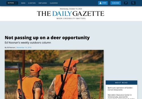 
                            10. Not passing up on a deer opportunity | The Daily Gazette